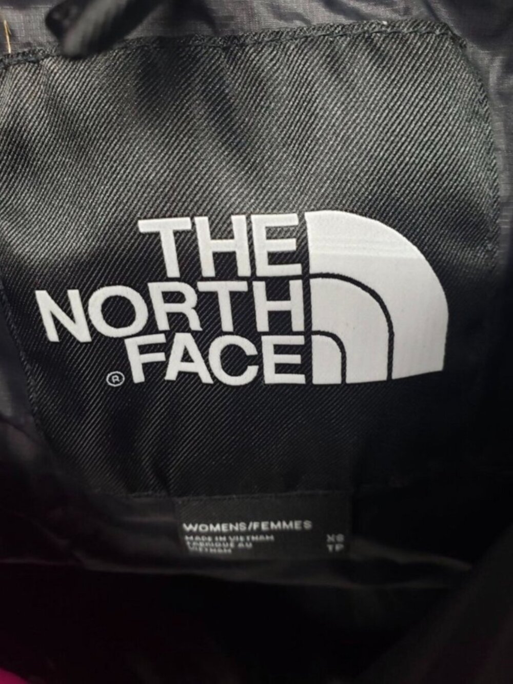 North Face Women's Nuptse Cropped Puffer Jacket XS Fuchsia Pink great condition - Picture 5 of 7